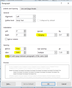 Format Hanging Indents the Right Way | Jera Publishing